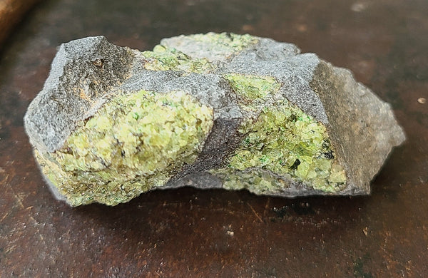 Peridot cluster on Basalt