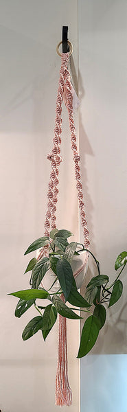Macrame plant hanger (handmade by @sarasknots)