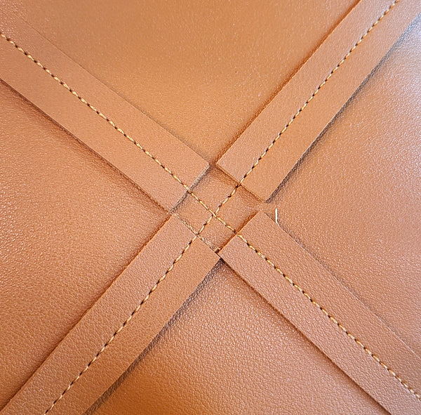 Faux leather plant hanger